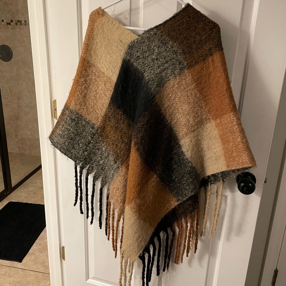 Cozy fall poncho